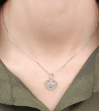 Forever Heart Pendant & Chain Solitaire Cz Heart in Sterling Silver