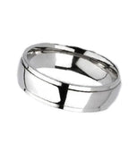 Men's Women's Couples Silver Stainless Steel Wedding Band Engagement Ring