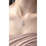 Forever Heart Pendant & Chain Solitaire Cz Heart in Sterling Silver