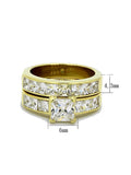 His & Hers Wedding Engagement Ring Set Yellow Gold Plated Stainless Steel - Edwin Earls Jewelry