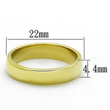 Men's Women's, Couples 14kt Yellow Gold Plated Stainless Steel Wedding Band