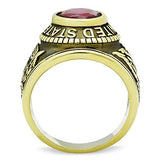 Men's United States US Army Ring Military Rings Yellow Gold Plated Stainless Steel
