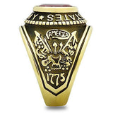 Men's United States US Army Ring Military Rings Yellow Gold Plated Stainless Steel