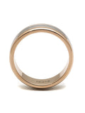 Men's Two Tone Rose Gold Plated Wedding Engagement Ring Band - Edwin Earls Jewelry