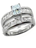 His Hers Wedding Ring Set Sterling Silver & Titanium Wedding Rings - Edwin Earls Jewelry