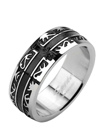 Men Women Couples Black Stainless Steel Wedding Ring Band - Edwin Earls Jewelry
